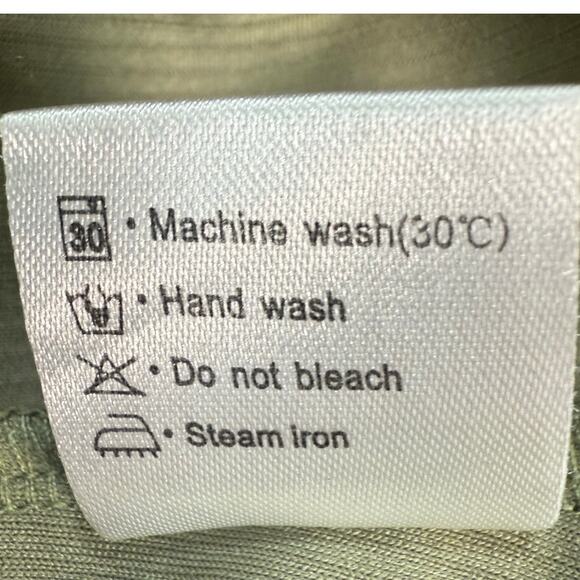 Merokeety Women’s Small Olive Green Ribbed Button Top Short Sleeve Casual - Picture 3 of 4